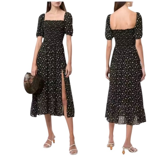 Reformation Meadow Floral Print Midi Dress – Size Small – NWOT